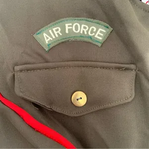 Charades Air Force Angel Pilot Officer Costume Green Jumpsuit Medium NEW thumbnail 5