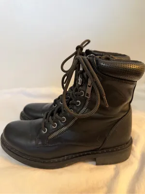 BareTraps Black Lace-Up Ankle Boots with Side Zipper Detail thumbnail 4