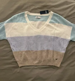 Hollister Striped V Neck Sweater thumbnail 6