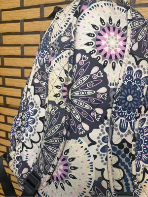 Vera Bradley purple and navy floral backpack thumbnail 8
