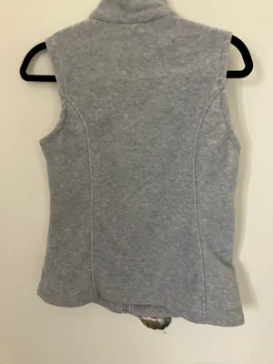 Gray Fleece Full Zip Fall Spring Vest thumbnail 5