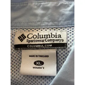 Columbia Women's Long‎ Sleeve Button Up Shirt Light Blue XL Fishing Outdoor thumbnail 4