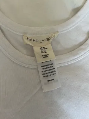Happily grey basic white tank Size M thumbnail 2