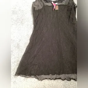 Candie’s Black mesh Chemise dress small y2K thumbnail 3