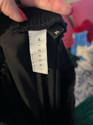 black satin pants thumbnail 3