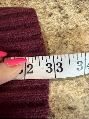 Women's Lulus Burgundy Cable Knit Turtleneck Sweater Dress Size M thumbnail 9