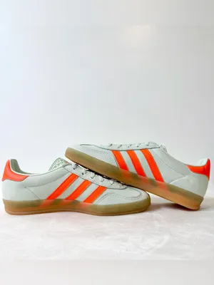 NWT Adidas Gazelle Indoor Linen Green Solar Orange Size 7 thumbnail 8