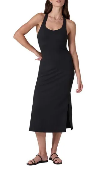 Women's Vuori Halo Black Racerback Maxi Midi Dress size XS thumbnail 1