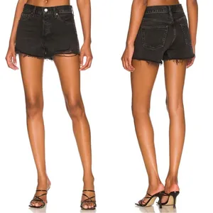 AGOLDE High Waist Parker Denim Shorts in Washed Black Sz 30 thumbnail 2