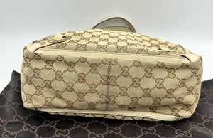 Gucci Beige/Cream GG Canvas And Leather Abbey D-Ring Tote thumbnail 3