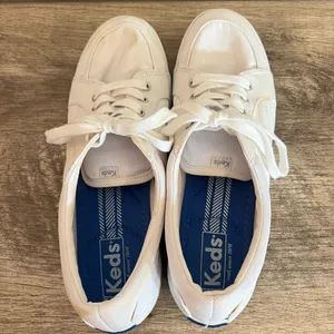 Keds White Canvas Sneakers Tennis Shoes Women’s Size 8.5 DIY Project thumbnail 6