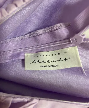 American Threads Lavender Puff Sleeve Dress thumbnail 3