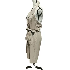 Ann Taylor NWT Khaki Trench Halter Dress Double Breasted Midi Tan Size 10 thumbnail 5