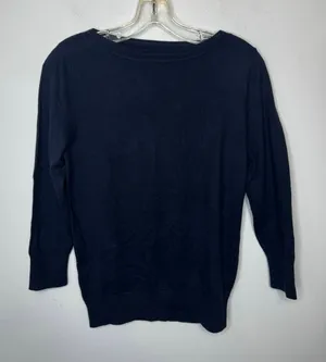 Brand New Ann Taylor Women's Size Small S Navy Blue Pullover Sweater Boatneck thumbnail 1