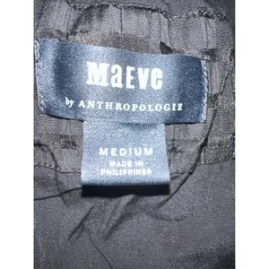 Maeve by Anthropologie Black Textured Cutout Midi Dress Size M thumbnail 5