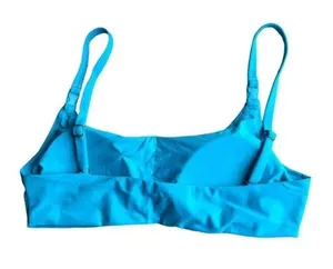 NWT Andie Swim The Riviera Bikini Top Adjust Straps Removable Cup M Coastal Blue thumbnail 4