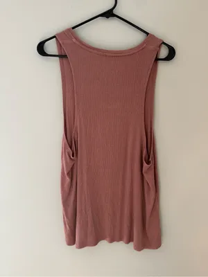 Athleta Well Rested Rib Sleep Tank Dusty Rose Pink Women’s Large thumbnail 6