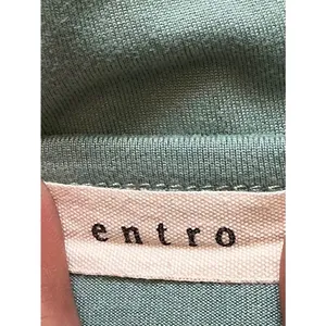 Entro Sage Green‎ V-Neck Maxi Dress Pockets Side Slit Relaxed Fit Large thumbnail 5