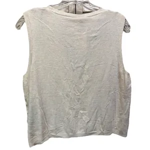 Divided Knit Button Up Lightweight Sweater‎ Vest Size Medium Cream Soft NWT thumbnail 4
