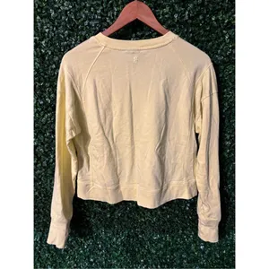 Sweaty Betty Cropped Yellow Long Sleeve Crewneck Size Small thumbnail 4