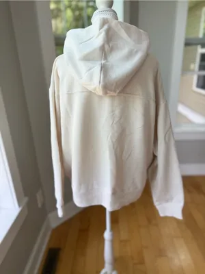 a new day Ivory Cream Pullover Hoodie Sweatshirt Size XL thumbnail 3