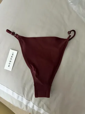 Pacsun Brown Gardenia Curtain Cheeky Bikini Bottom thumbnail 4