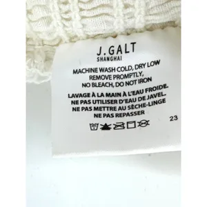 John Galt Brandy Melville Cream Smocked Linen Blend Crop Top Cami One Size thumbnail 4