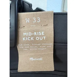 Madewell Mid-Rise Kick Out Crop Pants Gray W33 Ankle Length Utility Patch Pocket thumbnail 4