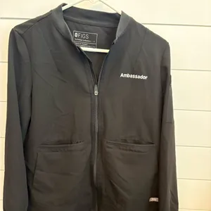 FIGS Unisex‎ Scrub Jacket Black Size S Full-Zip Workwear with Pockets thumbnail 8