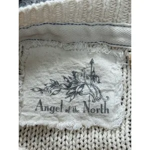 Anthropologie Angel Of The North Sweater Size S Ivory Knit Fringe Boho Crochet thumbnail 7