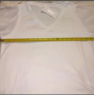 White Short Sleeve Top Size L thumbnail 6