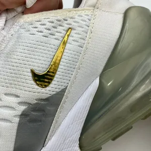 Nike Air Max 270 White Gold Womens Running Shoes‎ Sneakers Size 7 DM3080-100 thumbnail 8