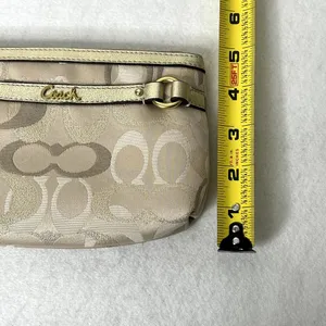 Coach Metallic Gold Logo Clutch Bag thumbnail 6