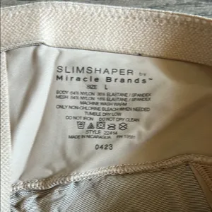 Cream Shapewear Compression Shorts Intimates Size L thumbnail 2