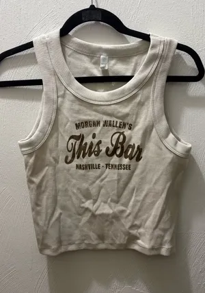 Morgan Wallen Tour Tank Top Tan Size M thumbnail 1
