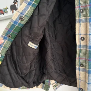 Duluth Trading Co Green Plaid Quilted Flannel Shirt Jacket M Barn Chore Coat thumbnail 3