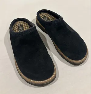 Vintage Lower EastSide‎ Women Size 9 Suede Clogs Black Chunky thumbnail 1