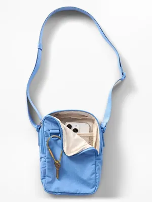 New Athleta Anytime Vertical Crossbody Bag Waterfall Blue thumbnail 3