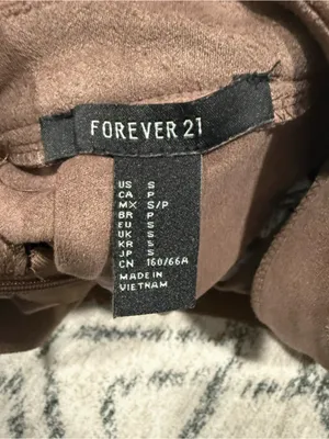 Forever 21 Chocolate Brown Faux Suede Pencil Skirt thumbnail 3
