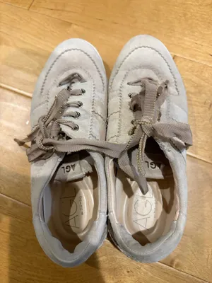 AGL Italy suede tennis shoes beige water resistant sz 39 9 thumbnail 4