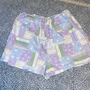 Secret Treasures Pajama Shorts Women Y2K Lounge Sleep Purple Blue Pastel Patchwork Cottagecore M thumbnail 2