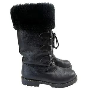 Vintage Sorel Made in Canada Leather Faux Fur Boots thumbnail 2
