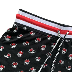 DISNEY Shorts Womens Sz Medium Black Minnie Mouse Print Sweatshort thumbnail 2