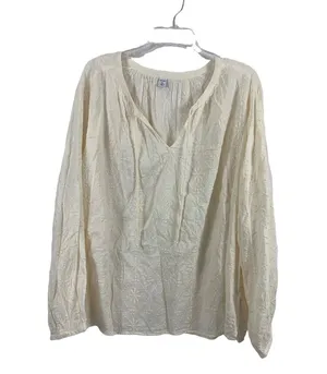Old Navy Women's Tan Light Blouse thumbnail 1