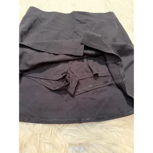 American Eagle Women's Sz Small It Knit Skirt Skort Black Slit Front Shorts Mini thumbnail 7