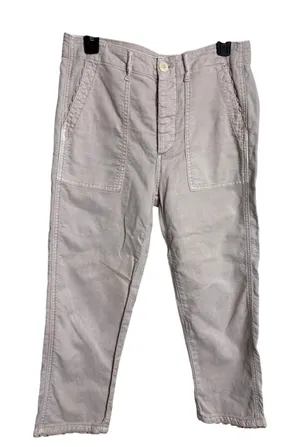 The Great. The Ric Rak Pant size 24 Blush Pink Cropped Utility Scalloped Trim thumbnail 1