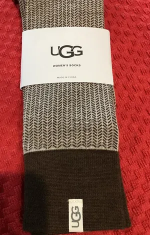 UGG Women's Brown and Gray Socks thumbnail 1