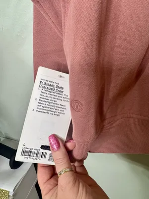 Lululemon Women’s Steady State Oversized Crew Sweatshirt Red Clay Large NWT thumbnail 9