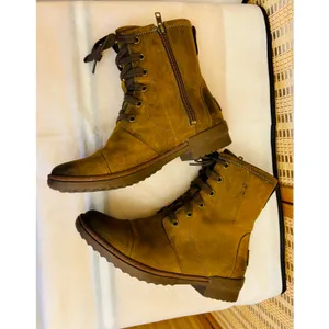 UGG Australia Ashbury Suede brown leather lace up combat boots sherpa lined shoe thumbnail 7