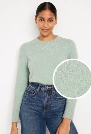Old Navy Eyelash Shine Sweater Briny Water‎ Large NWT thumbnail 1